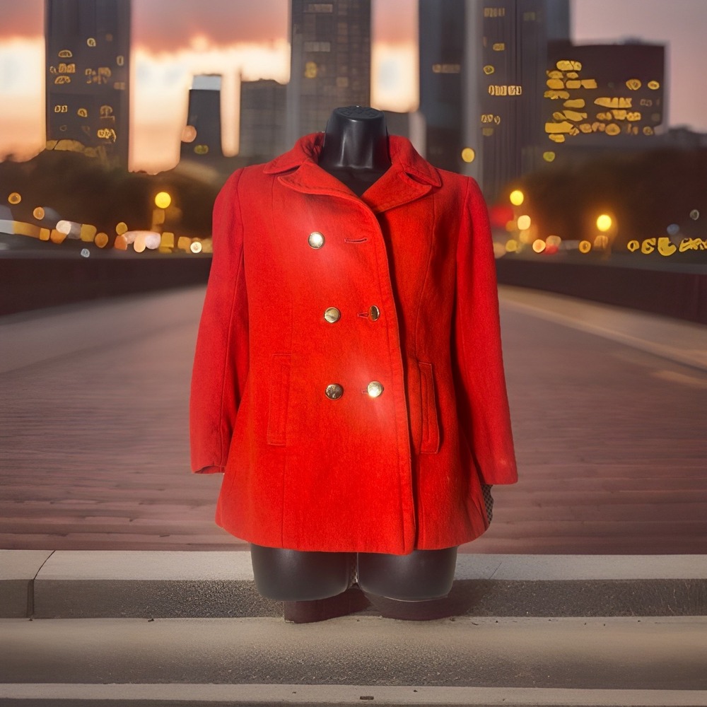 Burberry's'‎ Made In London VINTAGE Red Rare Missing Button